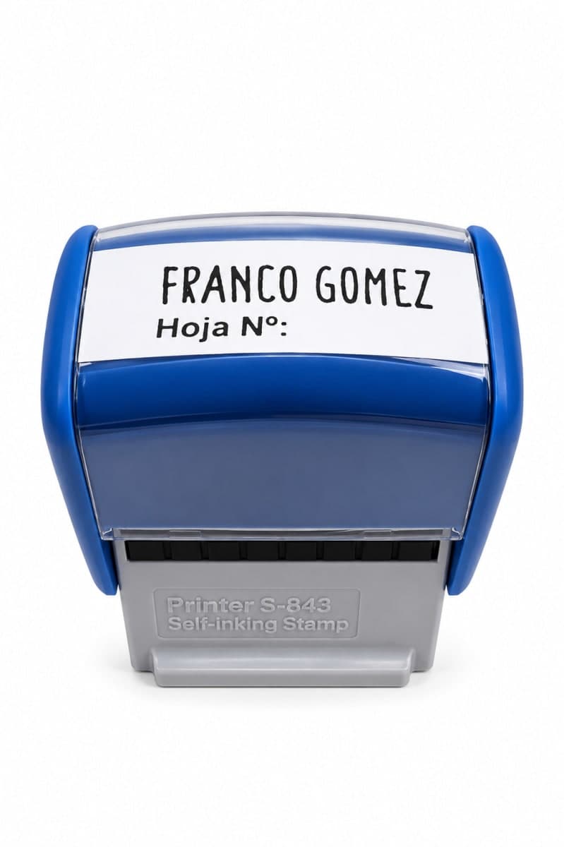 Sello Automático Personalizado de Dos Líneas