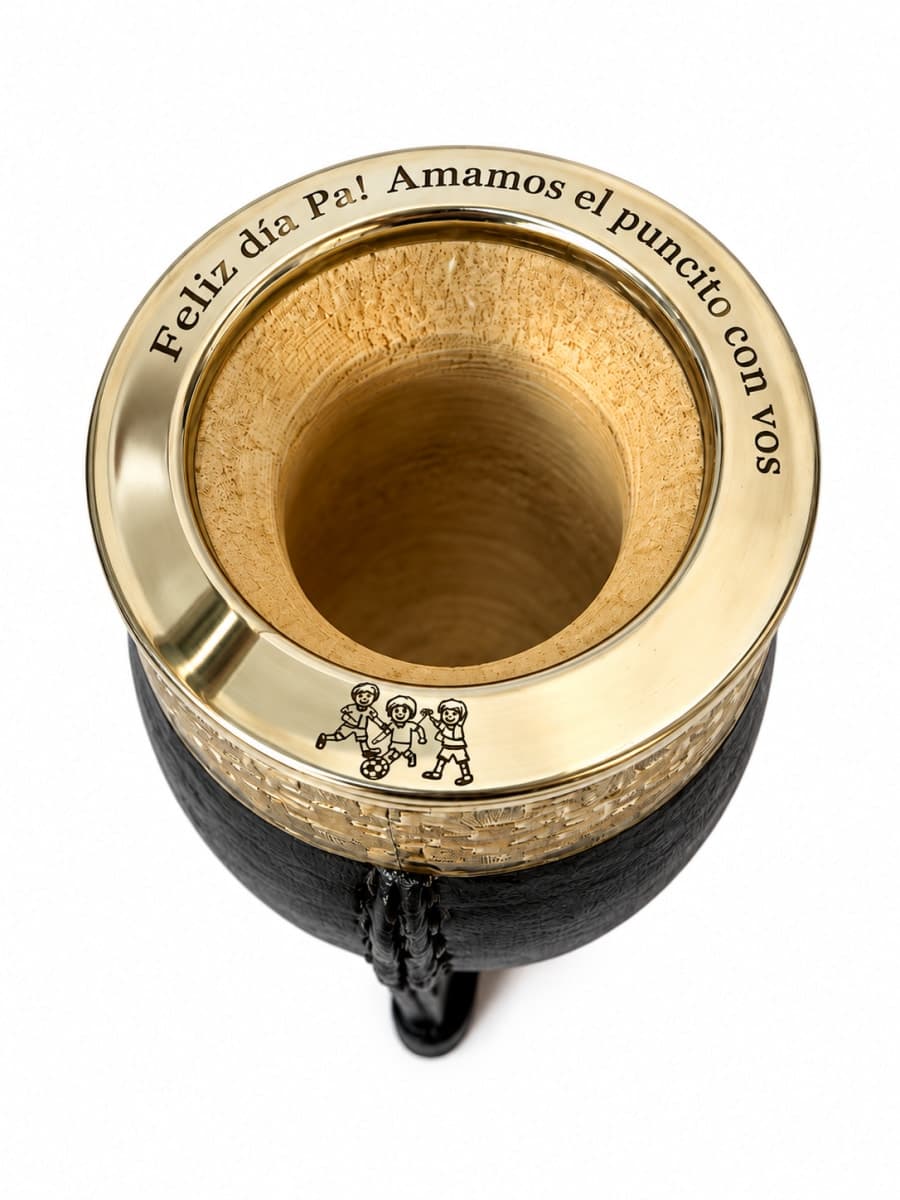 Mate imperial de calabaza con virola personalizada