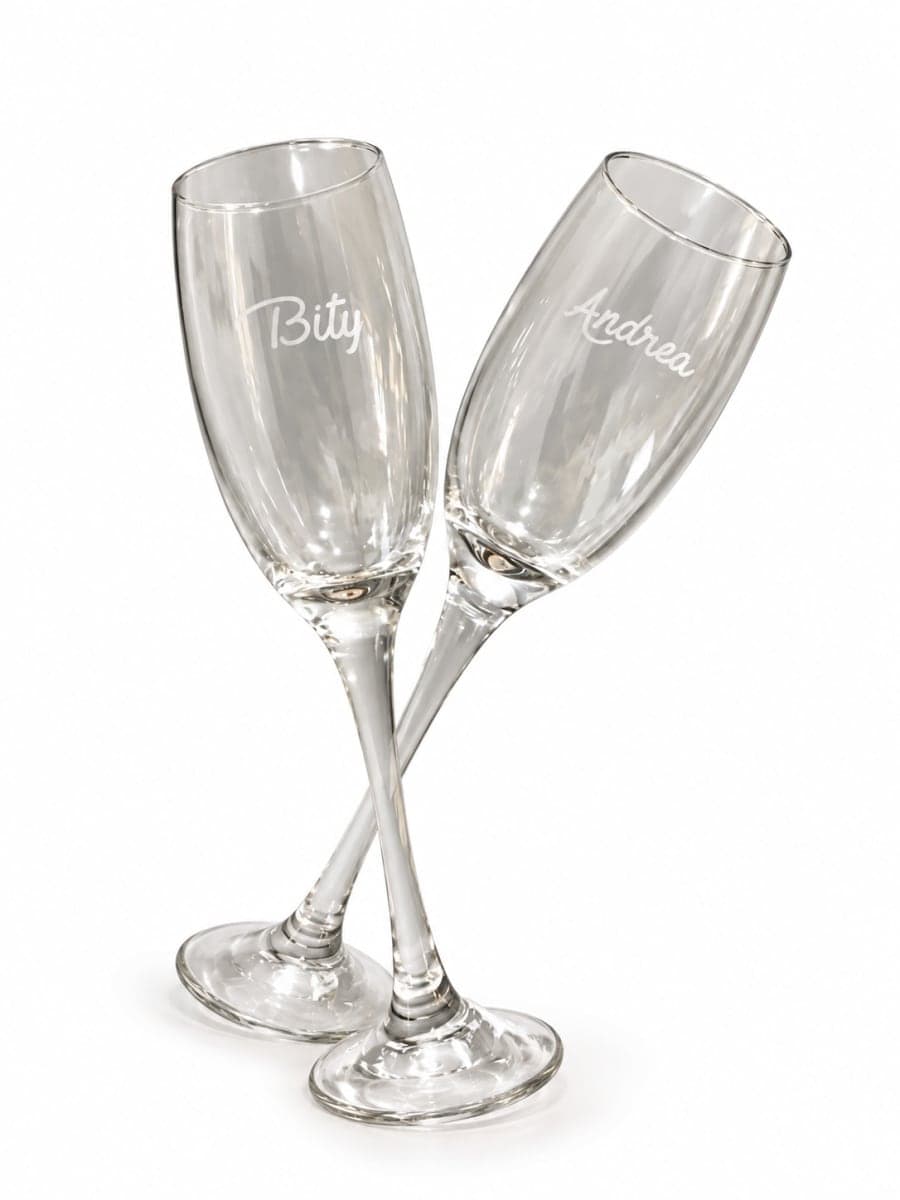 Copa de champagne de vidrio personalizada 190 ml
