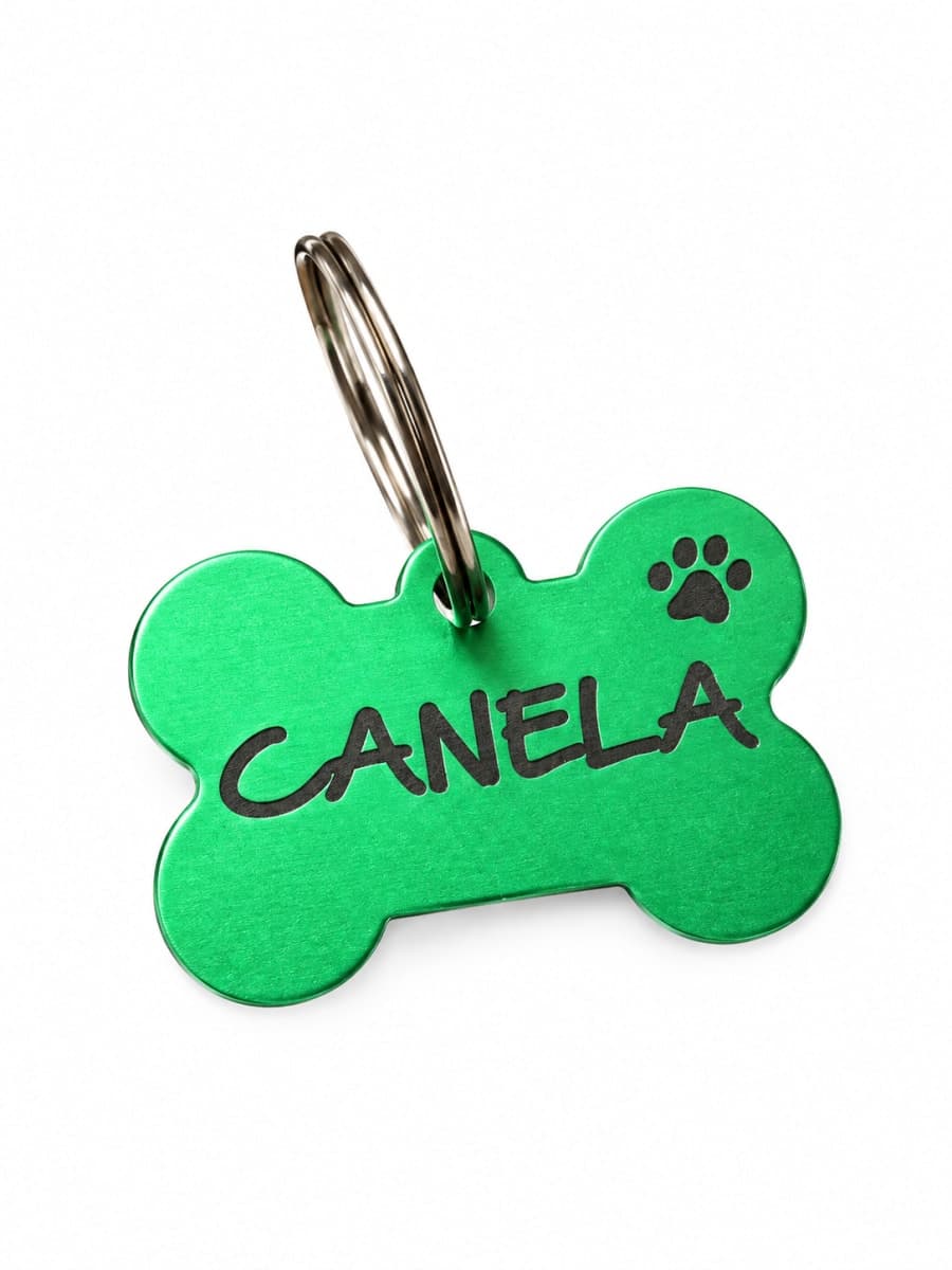 Chapita para perros y gatos personalizada de aluminio